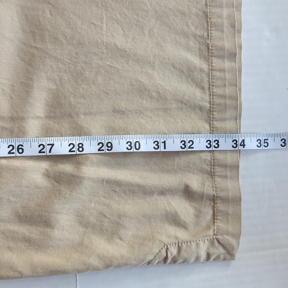 Ann Taylor Loft Khaki Safari Button Tab Sleeve Collared Dress SP Tan Pockets - Picture 15 of 16